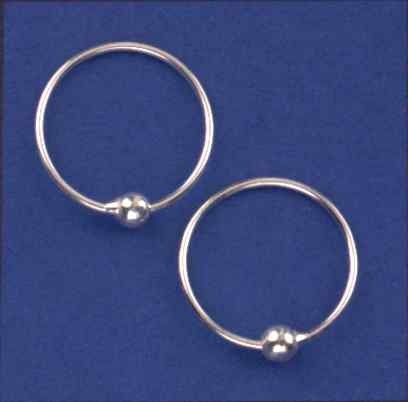 SPC 15mm SILVER BELLY HOOP             =