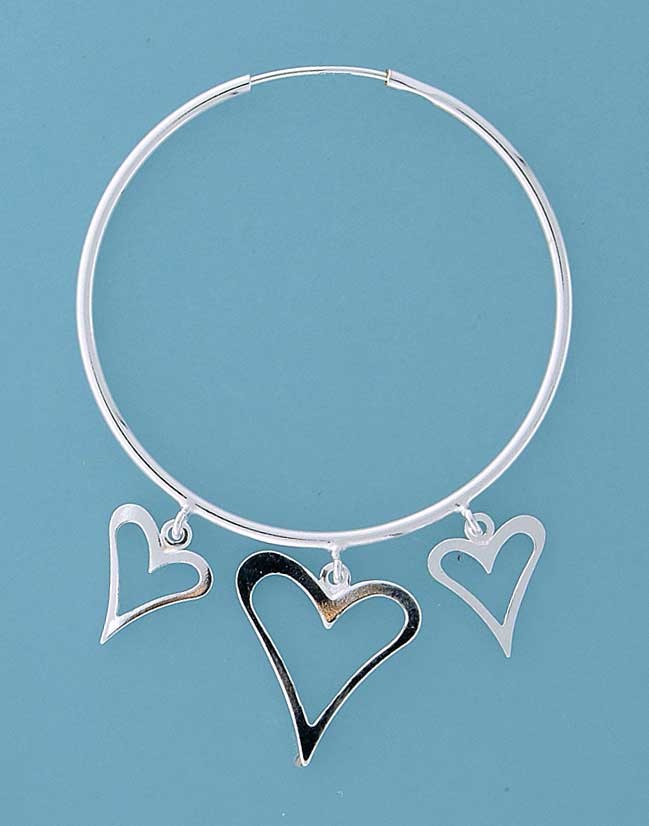 SPC 42mm HOOP/3 CUTOUT HANGING HEARTS  =