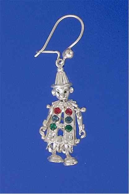 SPC SMALL STONESET CLOWN DROP EARRINGS
