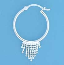SPC 22mm HOOPS WITH BEAD CASCADE DROP  =