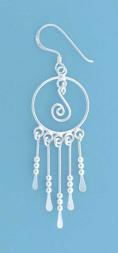 SPC FANCY CIRCLE/PADDLES+BEADS EARRING