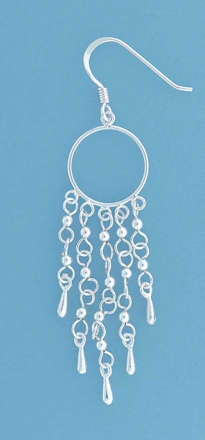 SPC CIRCLE WITH CHAIN DROPS EARRINGS