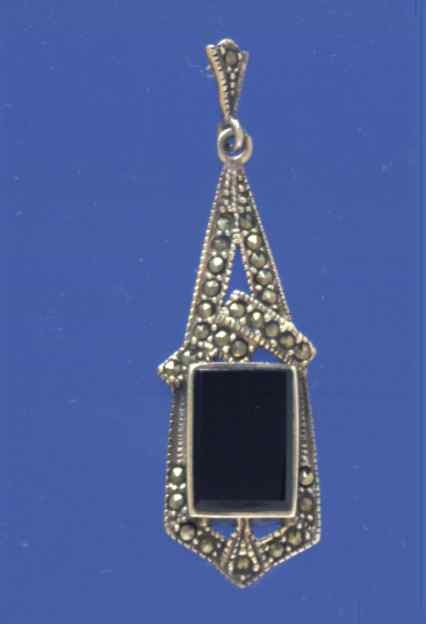 SPC ONYX MARCASITE DROPS
