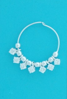 SPC 20mm BEADED HOOP/7 CLAW SET CZS    =