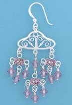 SPC CHANDELIER PURPLE CRYSTAL DROPS    =