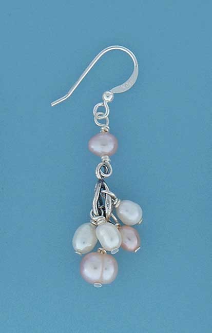 SPC CAGE LINK PINK + WHITE PEARL DROPS