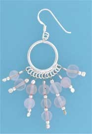 SPC CIRCLE DROP EARRINGS/RQ.BEADS      =