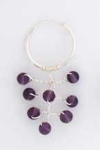 SPC 18mm HOOPS AMETHYST BEADS DROPS