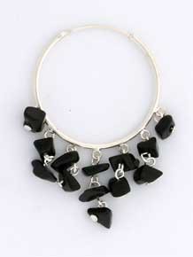 SPC 34mm HOOP/HANGING ONYX CHIPS