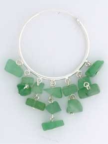 SPC 34mm HOOP/HANGING AVENTURINE CHIPS