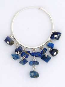 SPC 34mm HOOP/HANGING LAPIS CHIPS