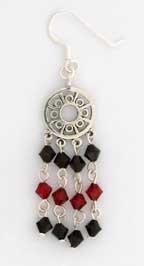 SPC CUTOUT DISC BLACK/RED CRYSTAL DROPS