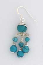 SPC TURQ BEADS DROP EARRINGS