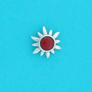 SPC 5mm ROUND CORNELIAN DAISY STUDS