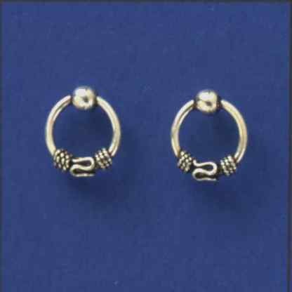 SPC 9mm BALI BITS WIRE STUD EARRING    =