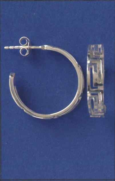 SPC GREEK KEY DESIGN WED HOOP STUDS    =