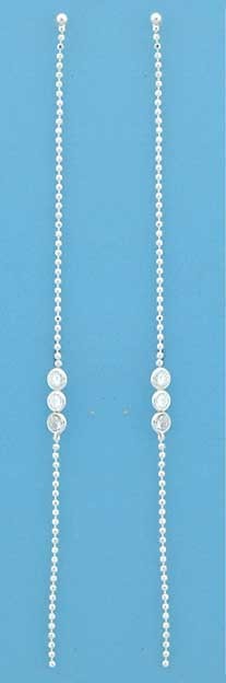 SPC 1 STRAND CZ D/C BEAD CHAIN DROPS   =