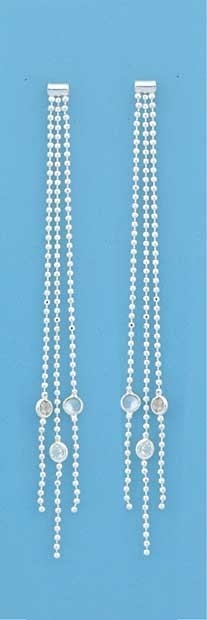SPC 3 STRAND D/C BEAD CHAIN CZ DROPS