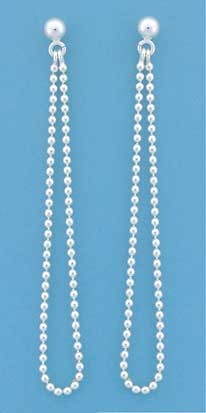 SPC BALL STUD WITH BEAD CHAIN LOOP DROP=