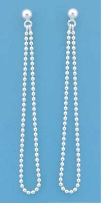 SPC BALL STUD WITH BEAD CHAIN LOOP DROP=