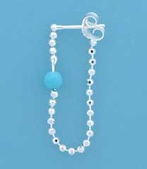 SPC TURQ WRAP ROUND D/C BEAD CHAIN STUDS