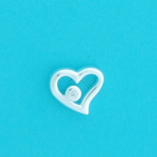 SPC CZ SET 12mm CAST TIF HEART STUDS