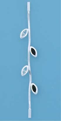 SPC BLCK/WHITE MARQUIS STONE COBRA DROP=