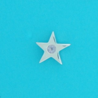 SPC 3mm AMETHYST 12mm FLAT STAR STUD   =