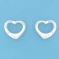 SPC CRYSTAL SET 12mm TIF HEART STUDS   =