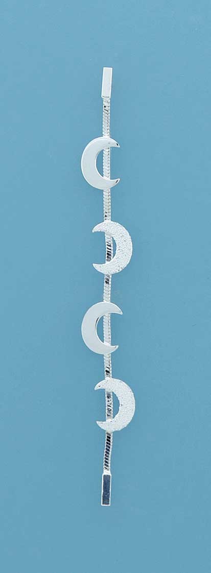 SPC 4 CRESCENT MOON CHAIN DROP STUDS   =