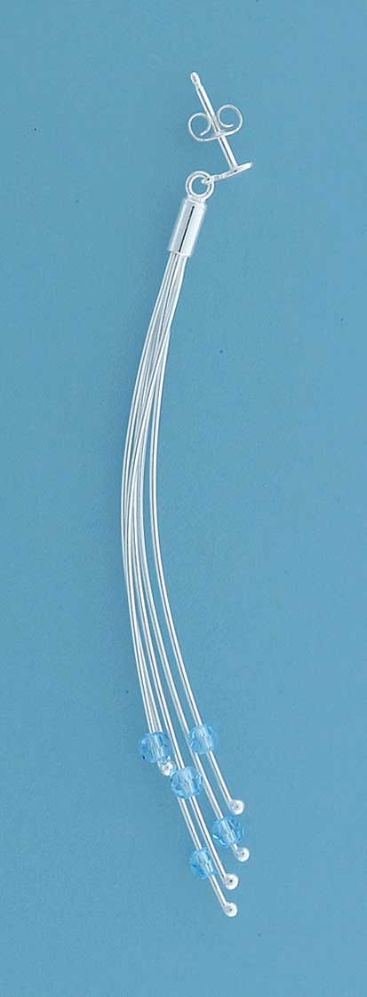 SPC CURVED 5 ROW WIRE DROPS/BLUE CRYST.=