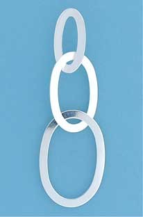 SPC 3 LINKED CUTOUT OVALS EARRINGS     =