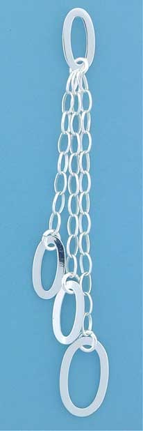 SPC OVAL STUD WITH CHAIN DROPS/OVALS   =