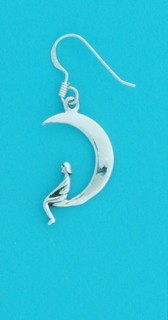 SPC MAN ON MOON DROP EARRINGS