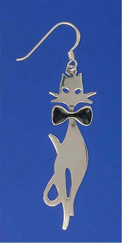 SPC CUTOUT CAT DROPS WITH BLACK BOWTIE =