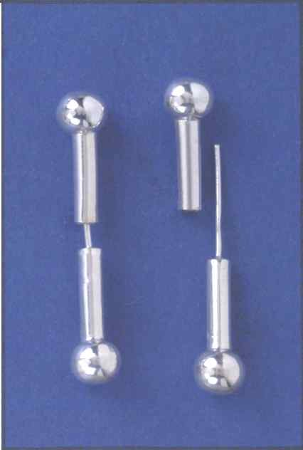 SPC DUMBELL PULL APART EARRINGS        =