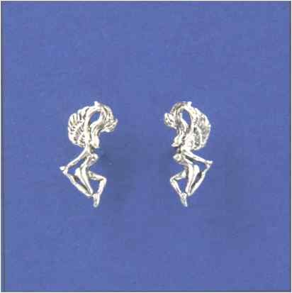 SPC TINY WINGED LADY STUDS-SOLD 3prs
