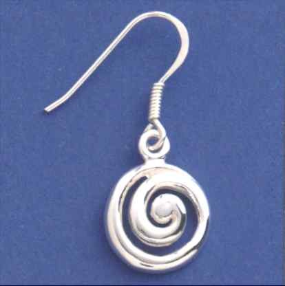 SPC 14mm ROUND SPIRAL DROP EARRINGS    =