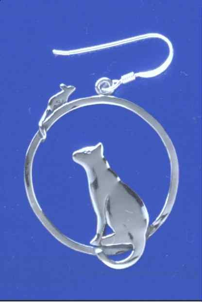 SPC CAT AND MOUSE DROP EARRING         =