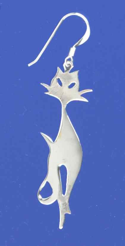 SPC POLISHED LGE CAT DROP EARRING      =
