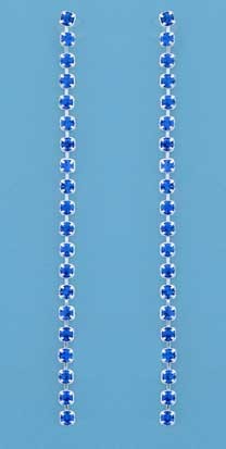 SPC 70mm TENNIS STYLE BLUE CRYSTAL DROPS