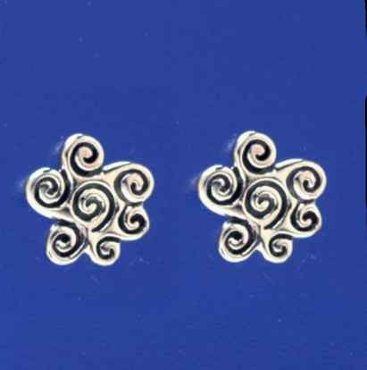 SPC FLOWER SHAPE SWIRL STUDS           -