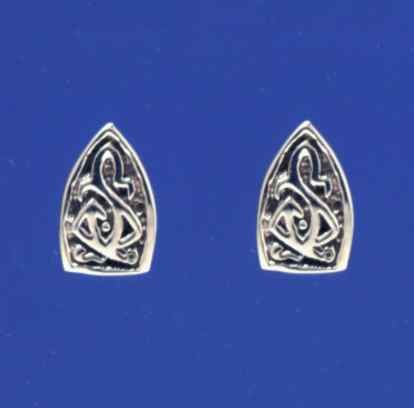 SPC SHIELD SHAPE OXIDISED CELTIC STUDS -