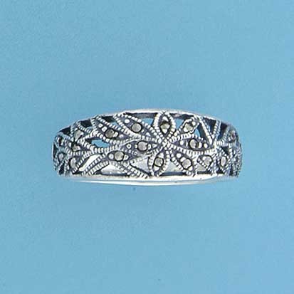 SPC MARCASITE FLOWER RING