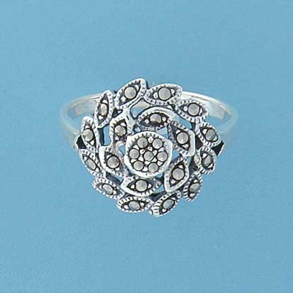 SPC MARCASITE FLOWER RING