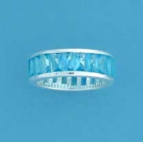 SPC BAGETTE BLUE STONE FULL ET RING    =