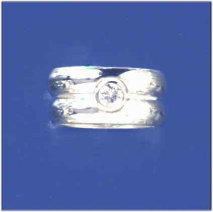 SPC INTERLOCKING WED/CZ ENGAGEMENT RINGS