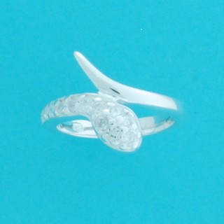 SPC PAVE SET CZ SNAKE RING