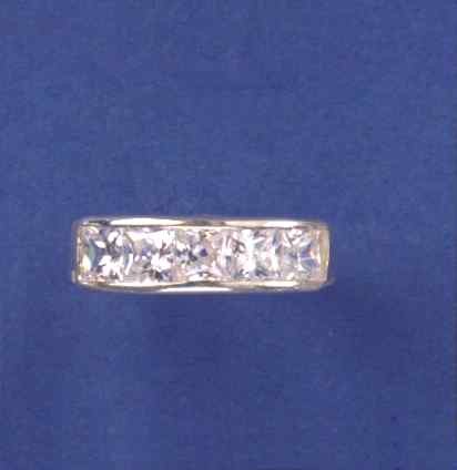 SPC 5 SQUARE 4mm CZ CHANNEL SET RING