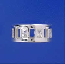 SPC 9mm WIDE FANCY CZ ETERNITY RING